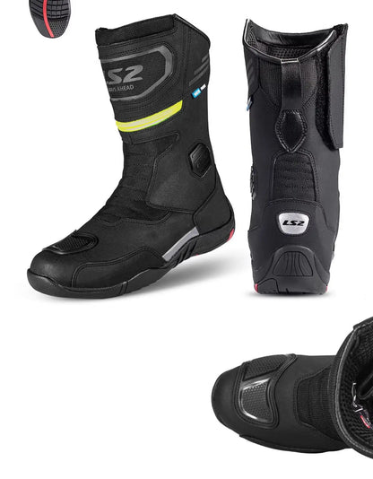 LS2 Motorcycle Boots Men Women Waterproof Breathable Shoes Anti-drop Rally Car Racing Casual Boots MBW001 Botas Para Moto Hombre