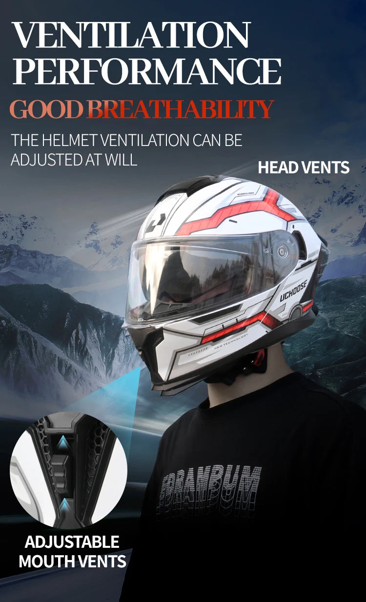 Flip Up Motorcycle Helmet Double Lens Modular Flip Full Face Helmet High Quality DOT Approved Moto Cascos Motociclistas