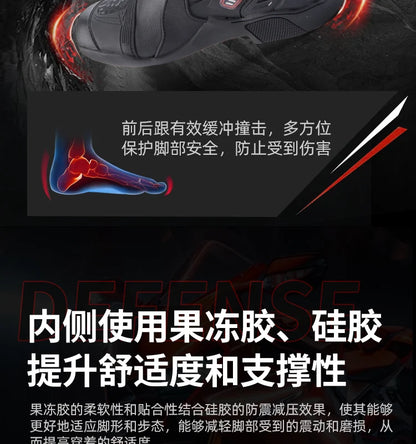 DUHAN New Motorcycle Boots Wear Resistant And Anti Fall Motorcycle Riding Boots Men Motocross Racing Boots