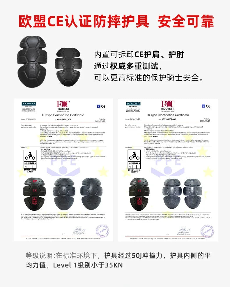 Helmets - Waterproof Men Motorcycle Jackets Windproof Motorcycle Rally Clothes Detachable Warm