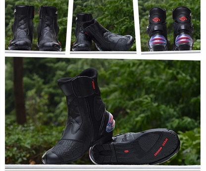 Motorcycle Boots Microfiber Leather Motorbike Anticollision Foot Ankle Protec... | Henderson Shop