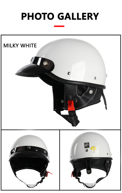 Vintage Half Face Helmet | Bluetooth - View 7 | Henderson Shop