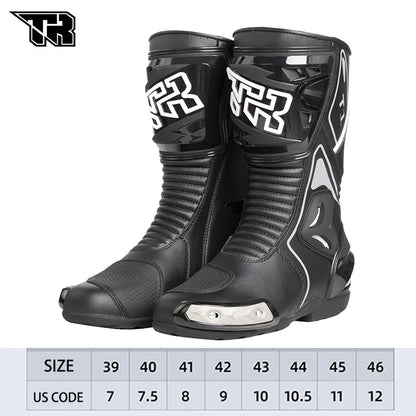 Men's Motorcycle Boots Waterproof Racing Boots Anti Fall Women Motocross Equipment Wear-resistant Rally Shoes Safety Riding