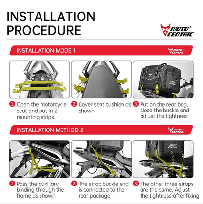 Motorcycle Waterproof Motorcycle Rear Seat Bag 35-50L Helmet Bag High Capacity Motor Tail SaddleBag Rider Backpack