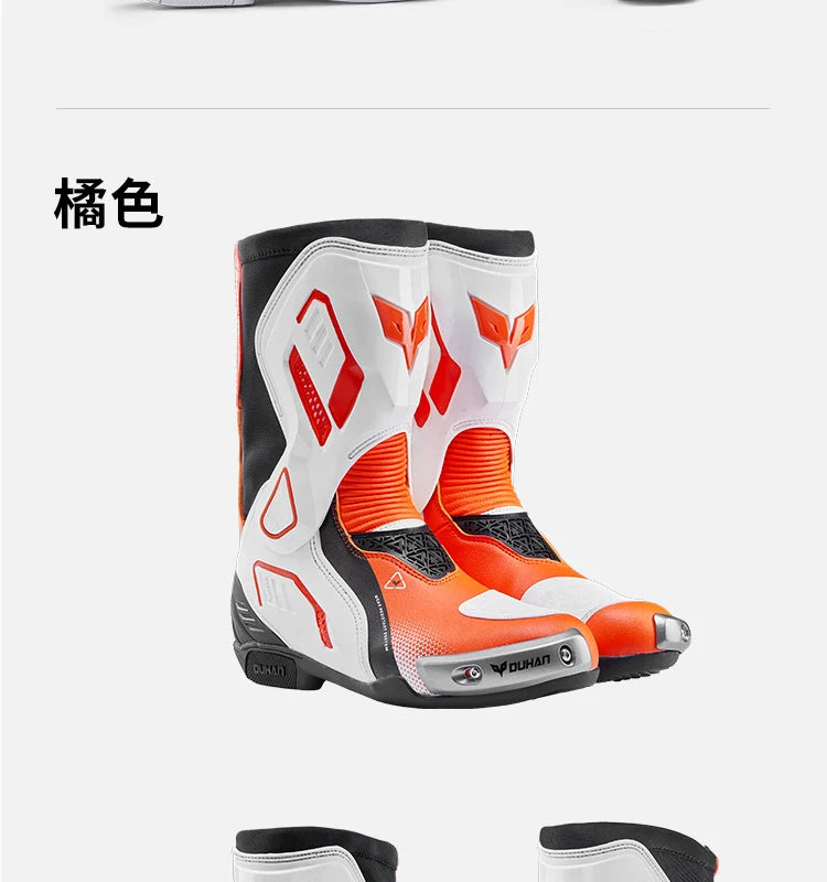 DUHAN New Motorcycle Boots Wear Resistant And Anti Fall Motorcycle Riding Boots Men Motocross Racing Boots
