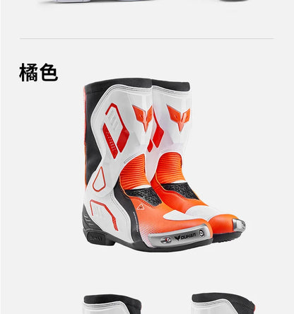 DUHAN New Motorcycle Boots Wear Resistant And Anti Fall Motorcycle Riding Boots Men Motocross Racing Boots
