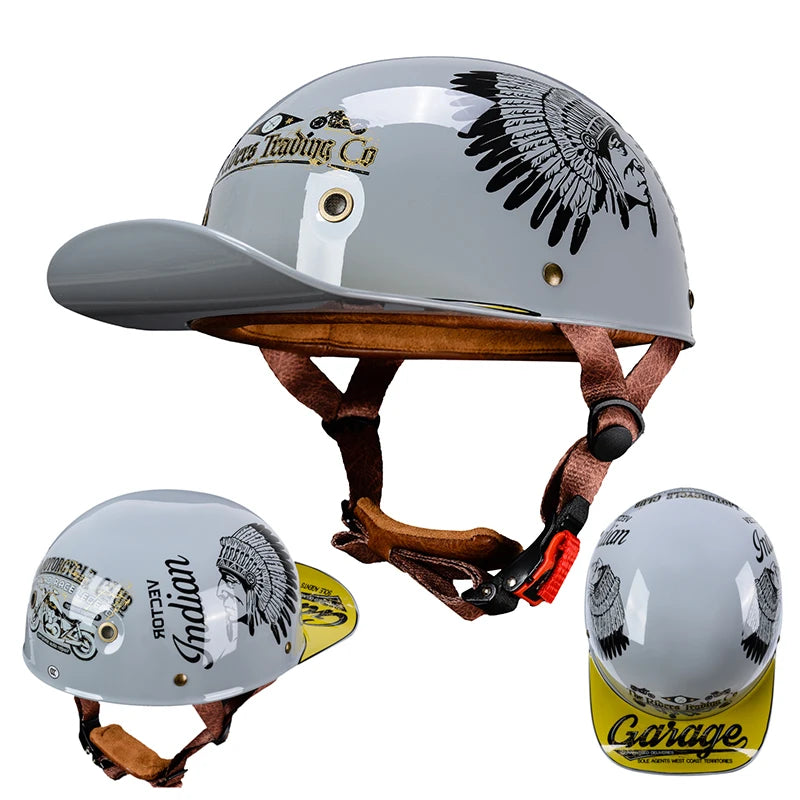 Vintage Half Face Helmet | Breathable & Summer - View 23 | Henderson Shop
