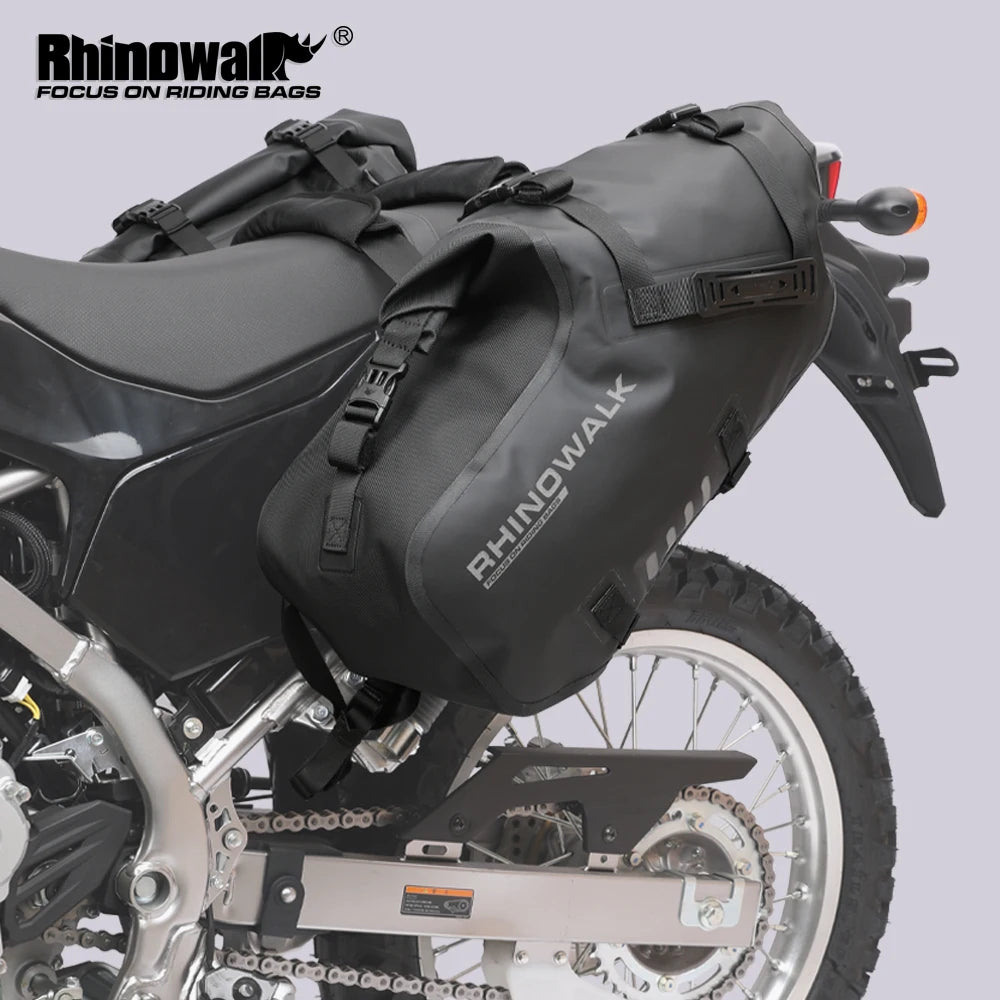 Rhinowalk Motorcycle Bag 100%Waterproof 18L/28L/48L Large Capacity 2 Pcs Univ... | Henderson Shop