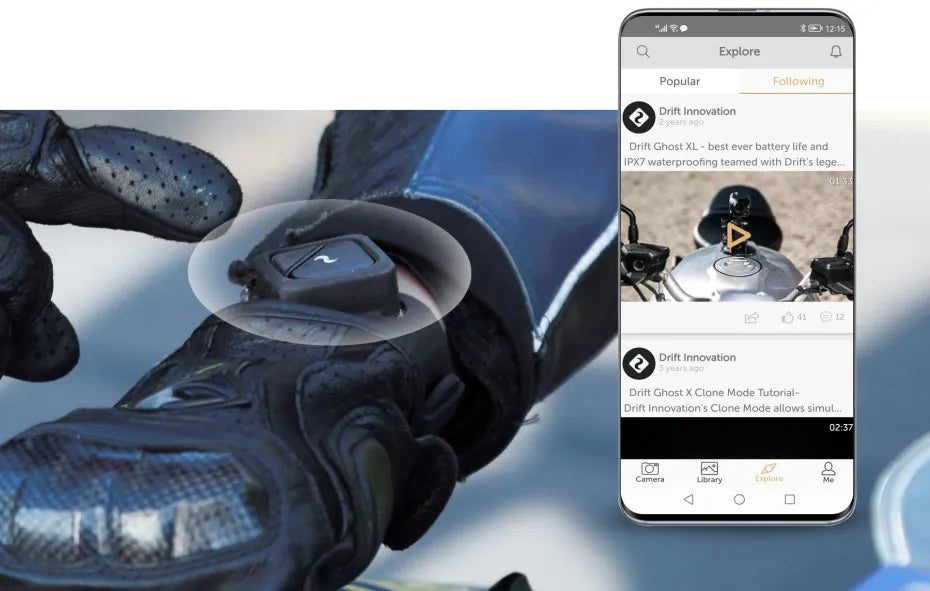 Drift Ghost XL Pro 4K HD Sports Action Camera WiFi IPX7 Waterproof Rotatable Lens Dashcam Mode  EIS Bicycle Helmet Motorcycles