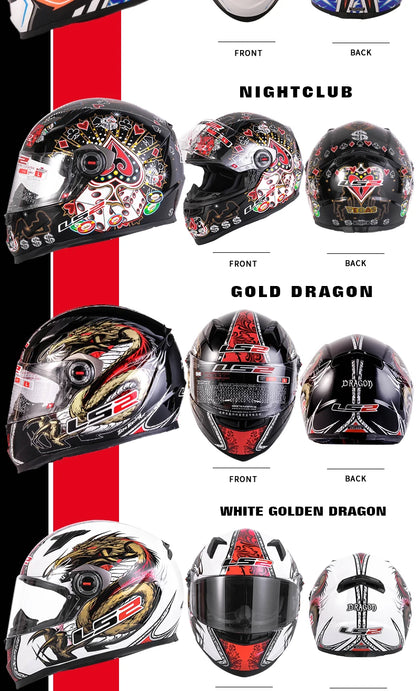 Helmets - LS2 Full Face Capacete Masculino ls2 FF358 Motocross Racing Man