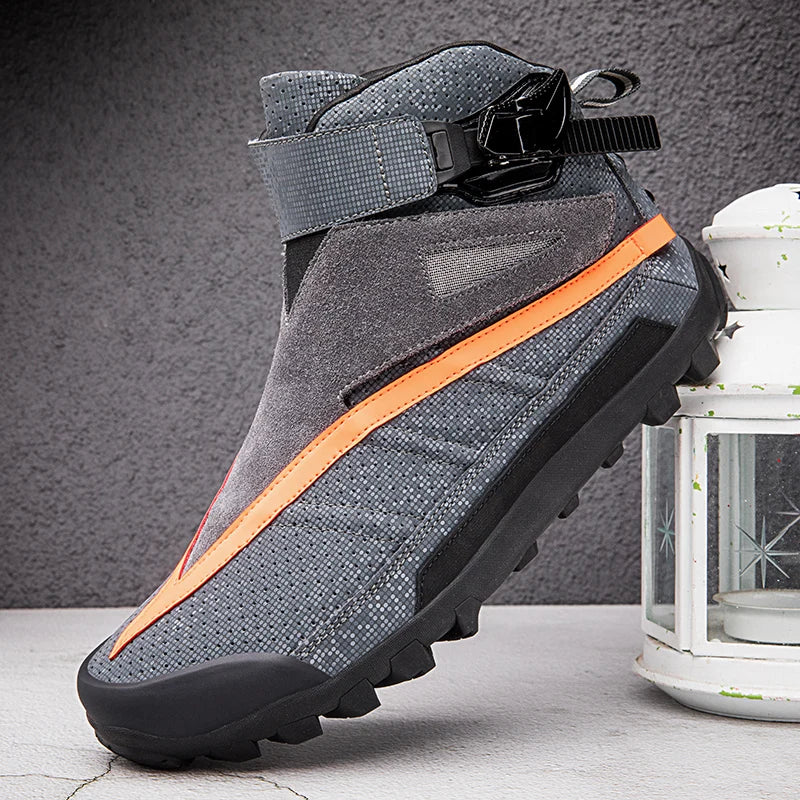 Hendersonshop Motorcycle boots Casual men's motorcycle shoes Motorcycle riding shoes Leather