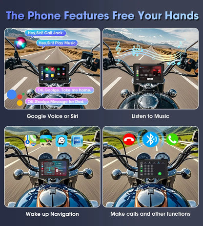 7" Motorcycle GPS Navigator | CarPlay & Android Auto - View 13 | Henderson Shop