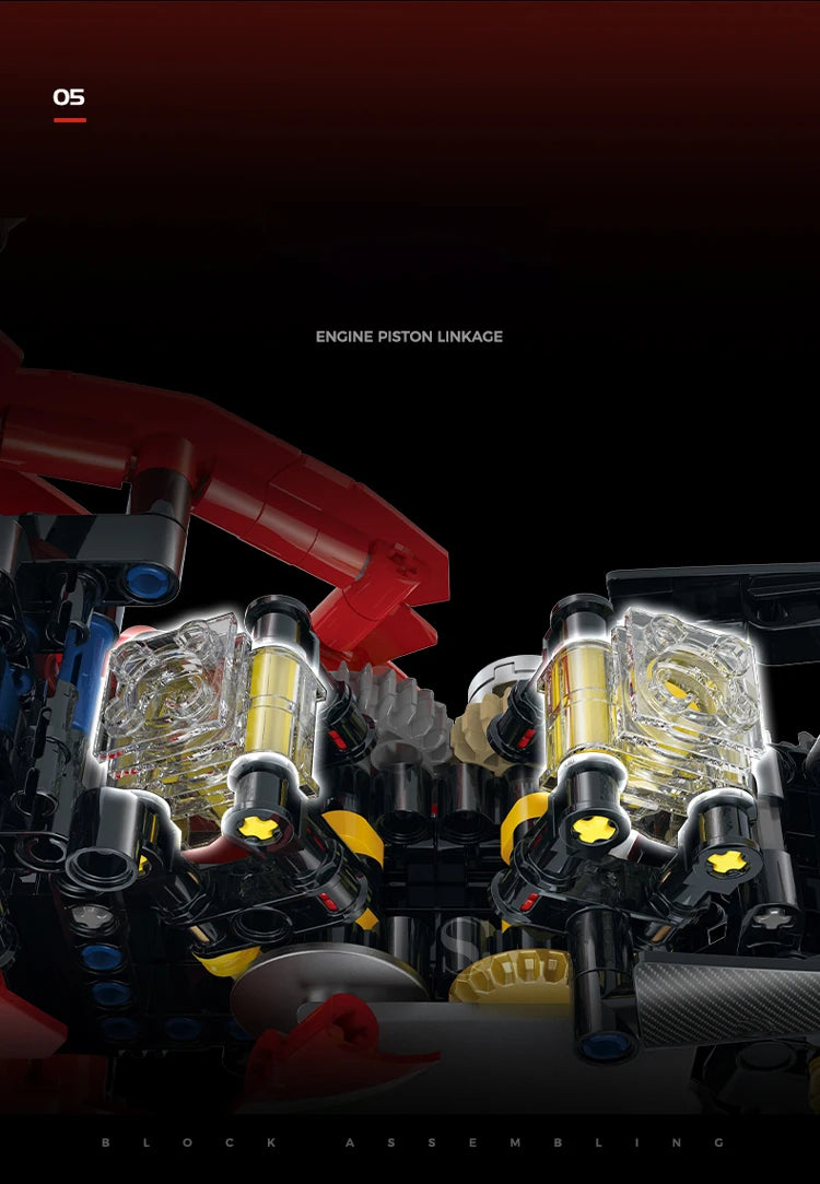 500+pcs 1:8 technology motorcycle block model;highly simulate the original ca... | Henderson Shop