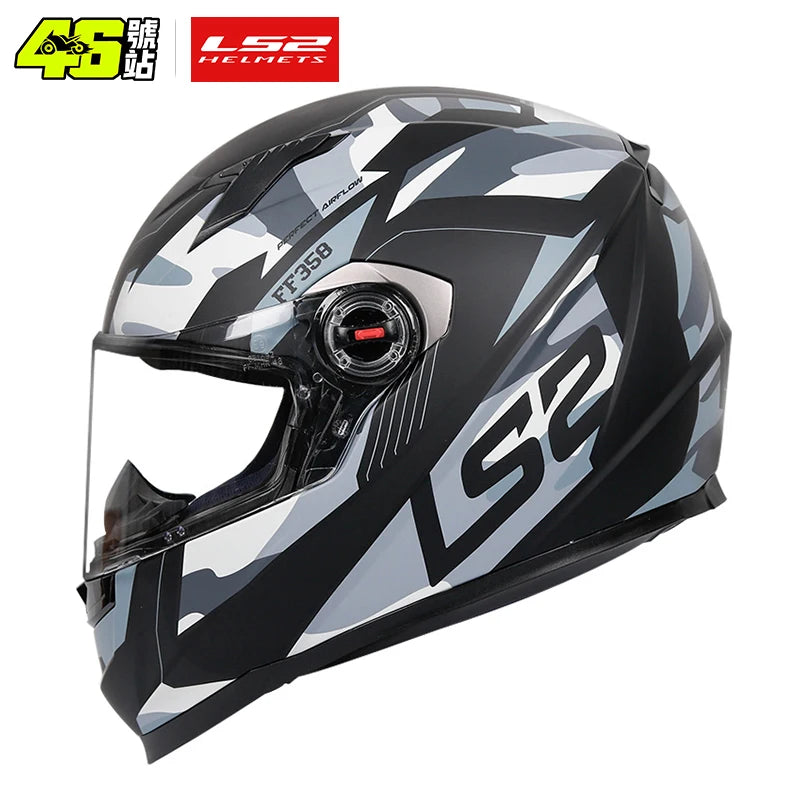 Helmets - LS2 Full Face Capacete Masculino ls2 FF358 Motocross Racing Man