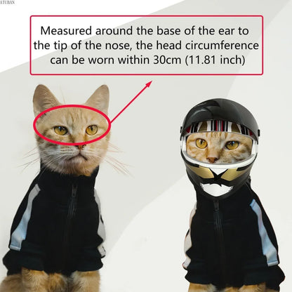 Pet Helmets,Cat Helmet,Dog Helmet-Outdoor Mini Head Protecting Safe Hat,Pet Photo Props Accessorie,Mini Motorcycle Helmet
