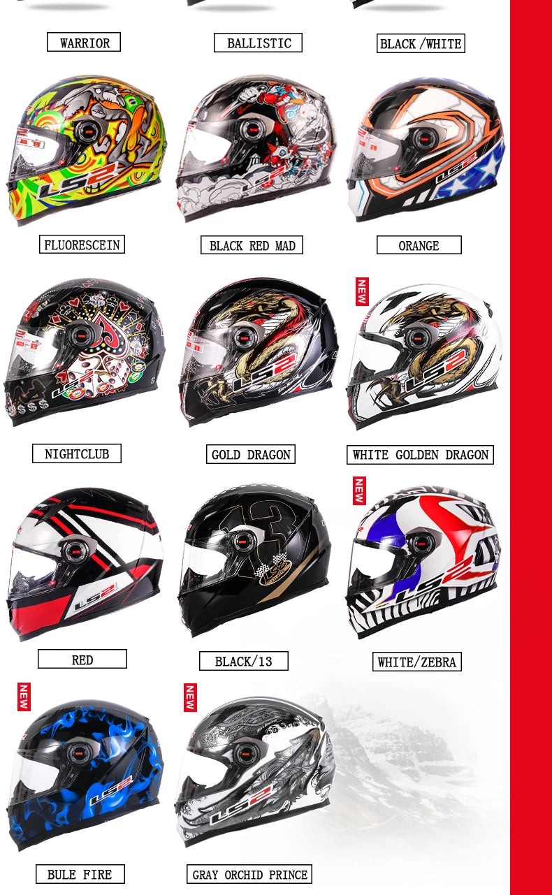 Helmets - LS2 Full Face Capacete Masculino ls2 FF358 Motocross Racing Man