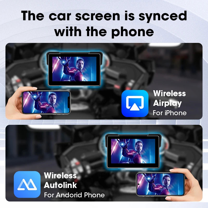 7" Motorcycle GPS Navigator | CarPlay & Android Auto - View 4 | Henderson Shop