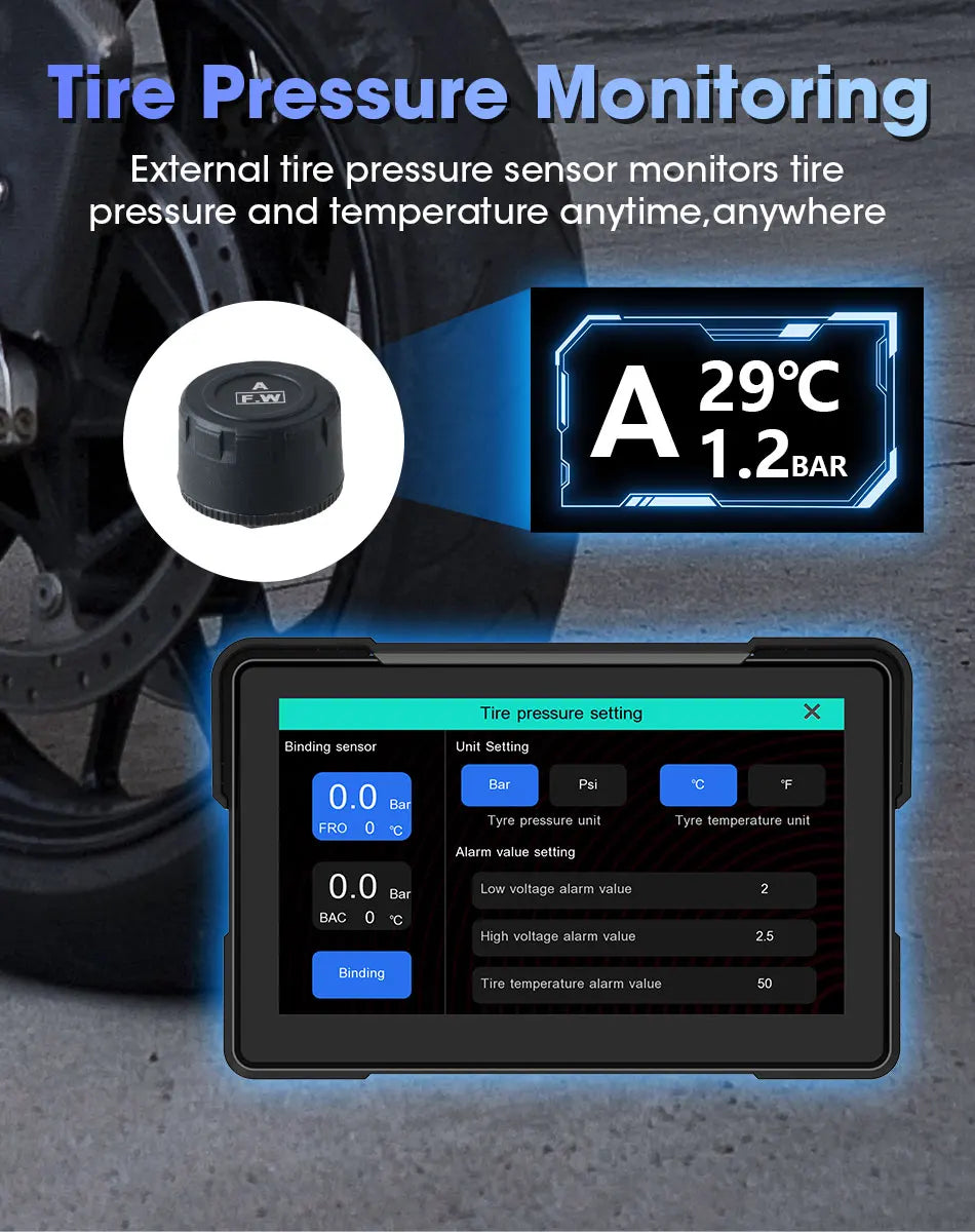 7" Motorcycle GPS Navigator | CarPlay & Android Auto - View 25 | Henderson Shop