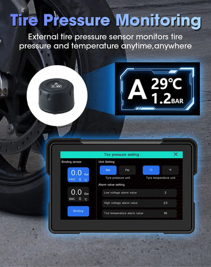 7" Motorcycle GPS Navigator | CarPlay & Android Auto - View 25 | Henderson Shop