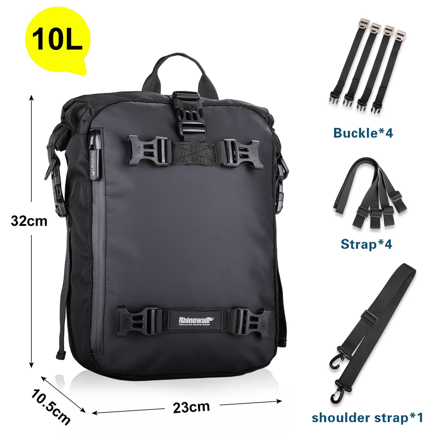 Rhinowalk Tank Bag - additional shot showing motorcycle tank bag features and details