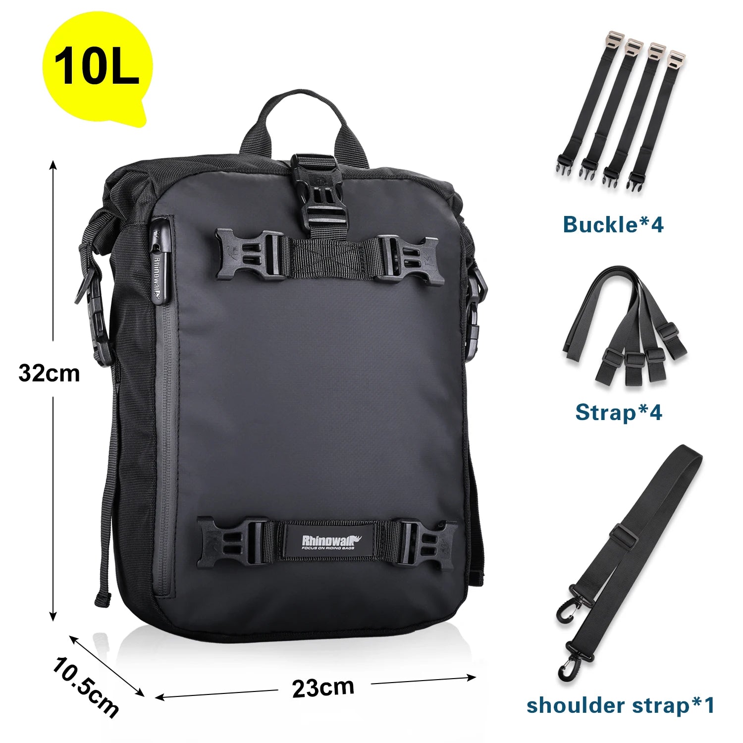 Rhinowalk Tank Bag - additional shot showing motorcycle tank bag features and details
