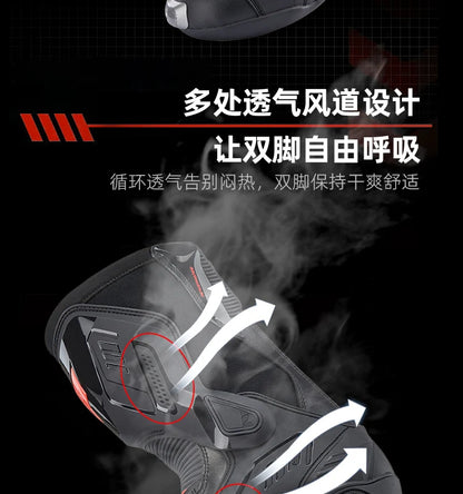 DUHAN New Motorcycle Boots Wear Resistant And Anti Fall Motorcycle Riding Boots Men Motocross Racing Boots