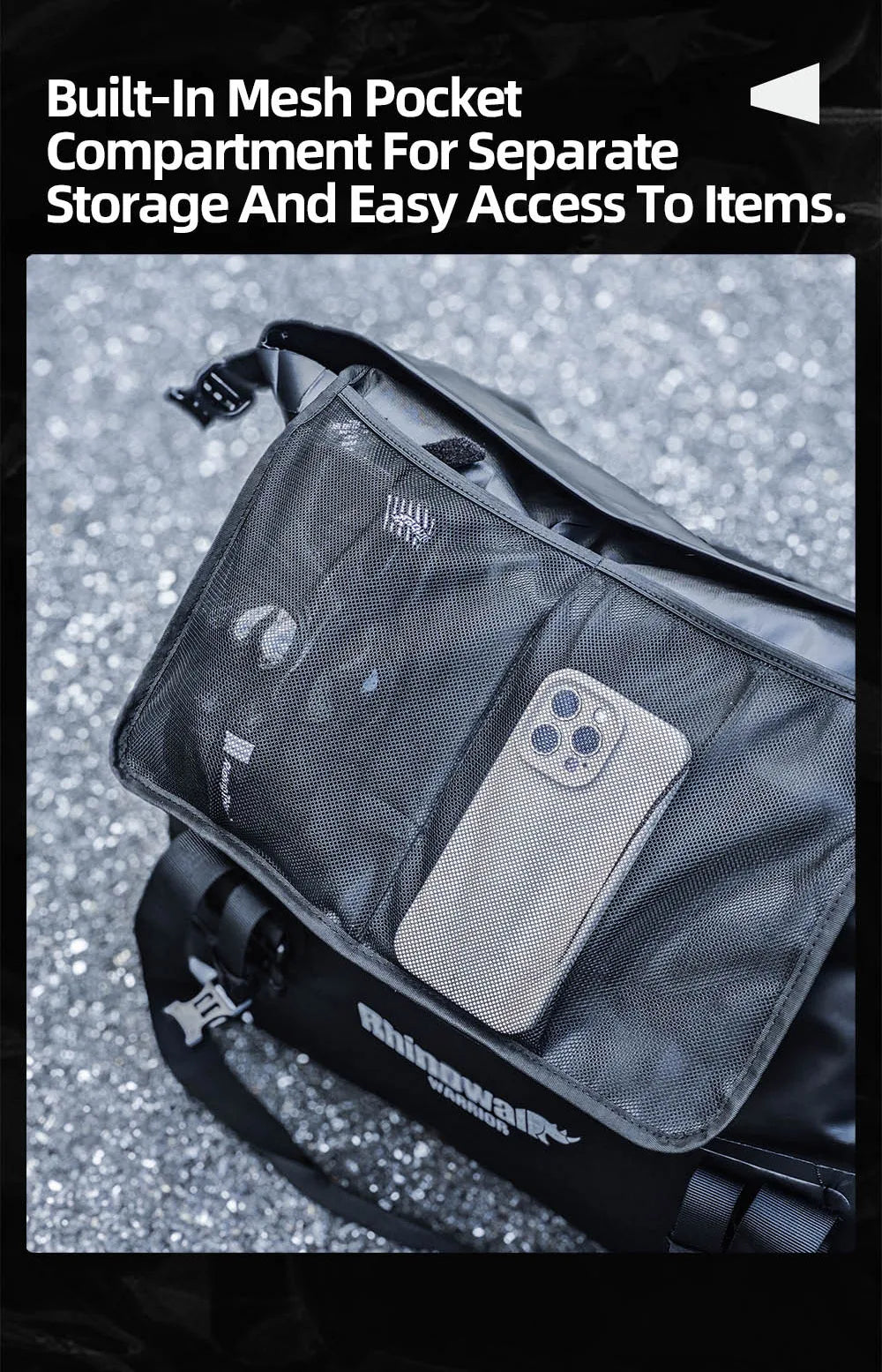 Rhinowalk Motorcycle Back Seat Bag Waterproof 20L/40L/65L Motorbike Saddlebag Travel Luggage MOLLE Expansion Panel Riding Pack