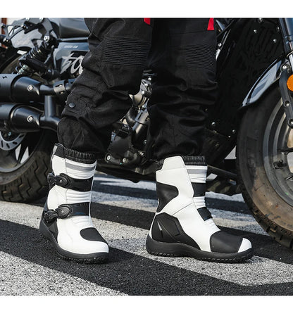 Men Motocross Boots Adventure Low Boots for ADV Riders Sport Touring  Motorcycle Boots Waterproof Riding Shoes Moto Riding Gear