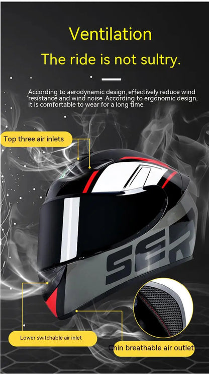 Modular Full Face Helmet | DOT Certified & Full Face - View 10 | Henderson Shop