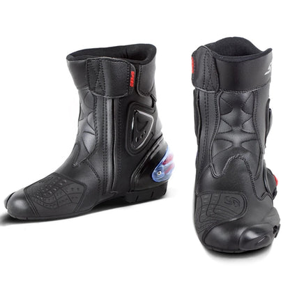 Motorcycle Boots Microfiber Leather Motorbike Anticollision Foot Ankle Protec... | Henderson Shop