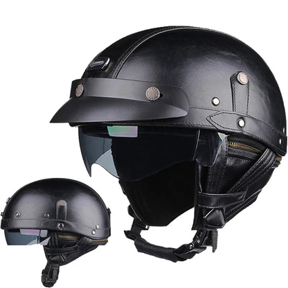 Vintage Half Face Helmet | Leather - View 17 | Henderson Shop