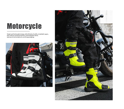 Men Motocross Boots Adventure Low Boots for ADV Riders Sport Touring  Motorcycle Boots Waterproof Riding Shoes Moto Riding Gear