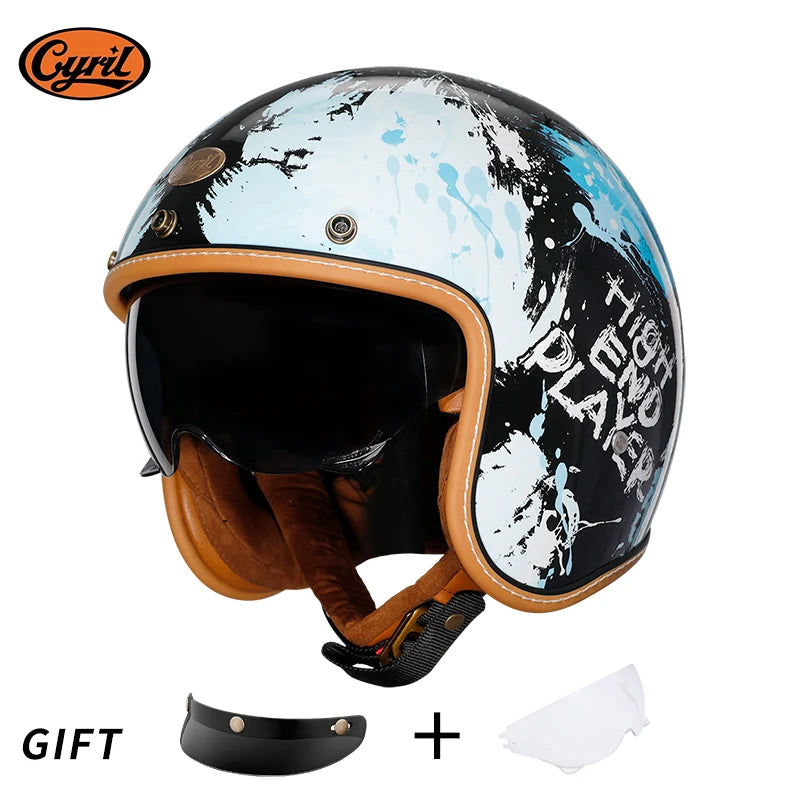 Vintage Half Face Helmet | DOT Certified & ECE Certified - View 30 | Henderson Shop