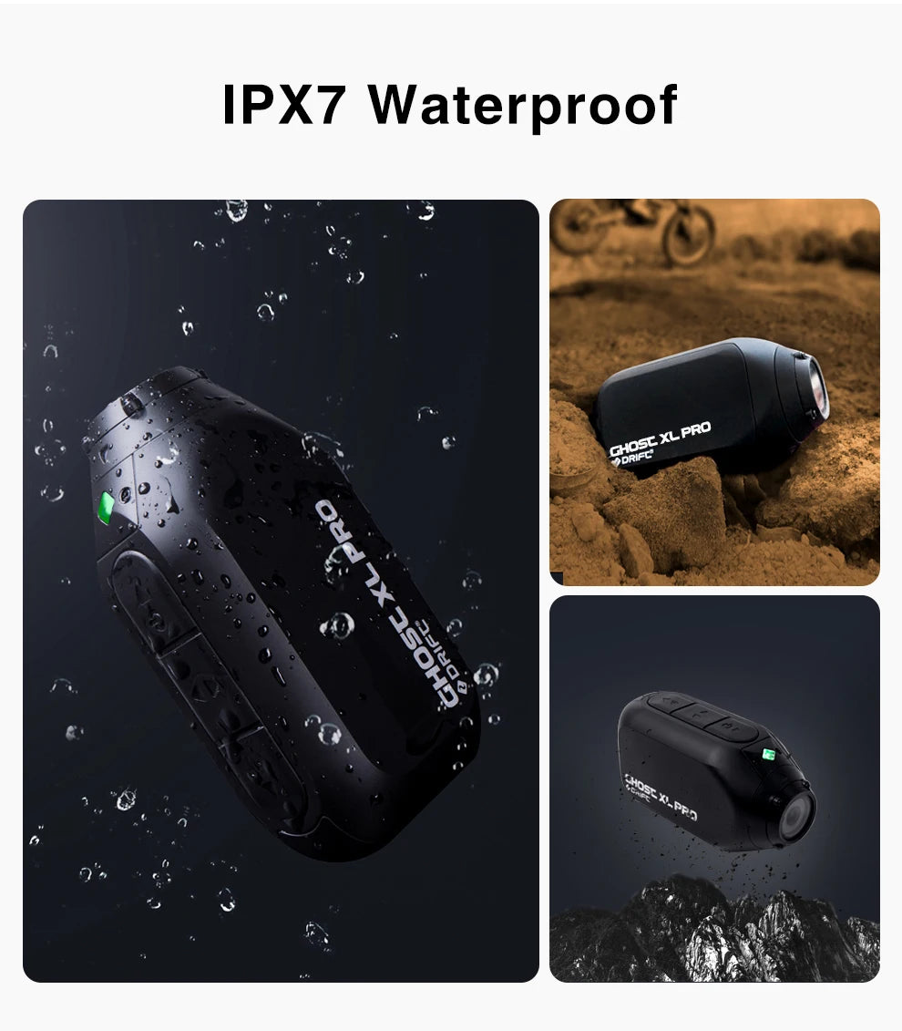 Drift Ghost XL Pro 4K HD Sports Action Camera WiFi IPX7 Waterproof Rotatable Lens Dashcam Mode  EIS Bicycle Helmet Motorcycles