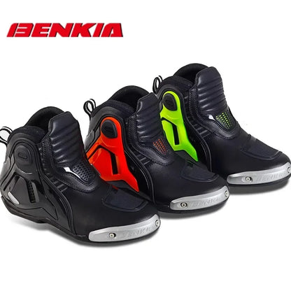 BENKIA Motorcycle Boots Men Professional Track Riding Botas