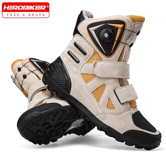 Hendersonshop Motorcycle Boots 2024 New Men Women Motorbike Riding Shoes Breathable