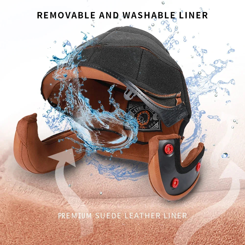 Vintage Half Face Helmet | DOT Certified & ECE Certified - View 5 | Henderson Shop