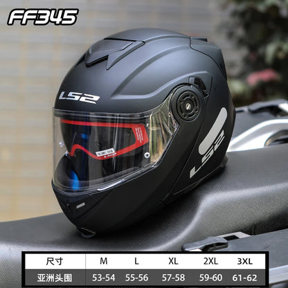 Hendersonshop Original LS2 FF345 Motorcycle Helmet Flip Up Full Face Casque