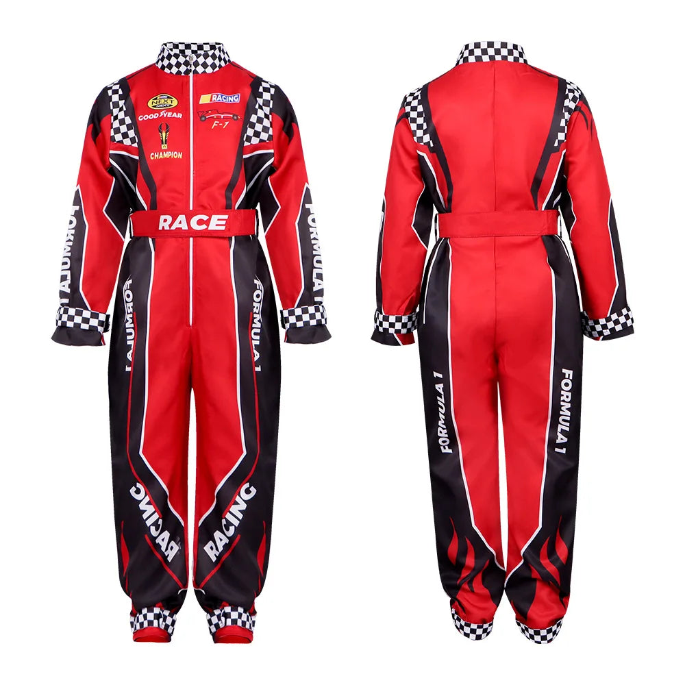 Boy Racer Cosplay Costume Red Classic One-Piece Training Racing