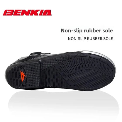BENKIA Motorcycle Boots Men Professional Track Riding Botas