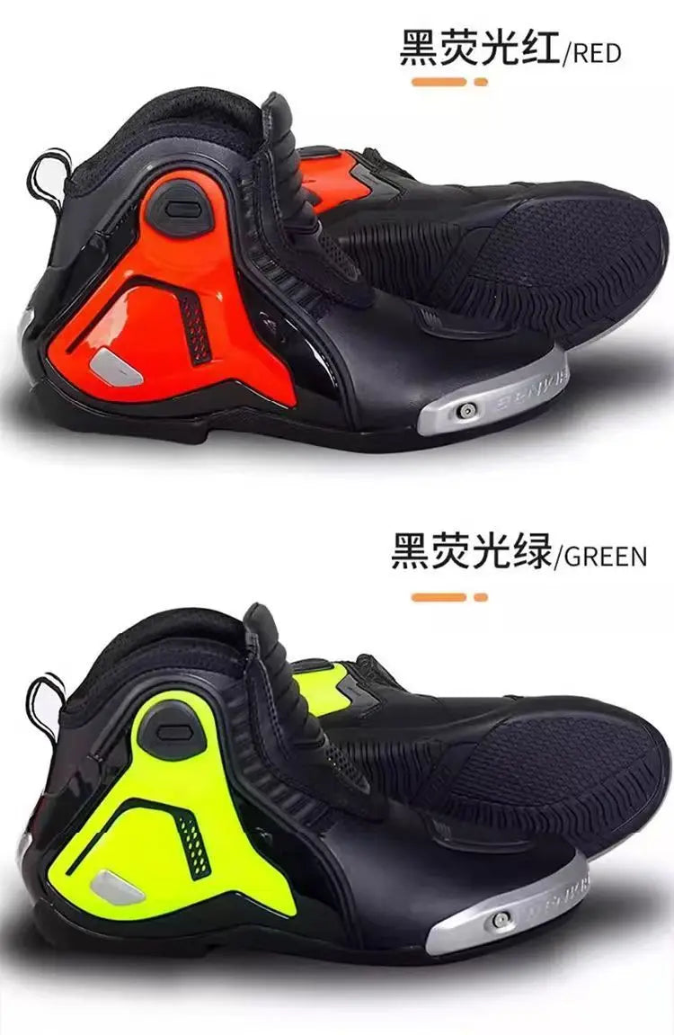 BENKIA Motorcycle Boots Men Professional Track Riding Botas