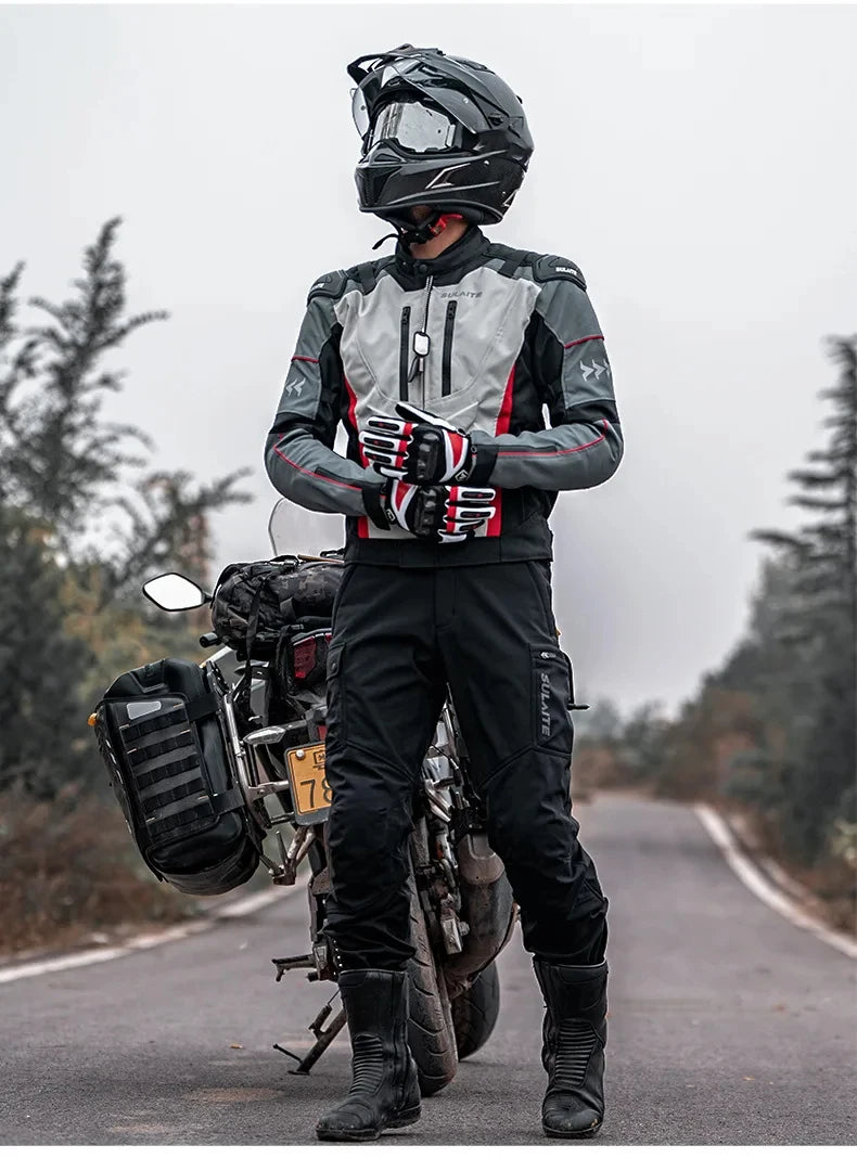 Helmets - Waterproof Men Motorcycle Jackets Windproof Motorcycle Rally Clothes Detachable Warm