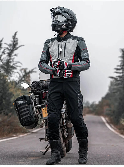 Helmets - Waterproof Men Motorcycle Jackets Windproof Motorcycle Rally Clothes Detachable Warm