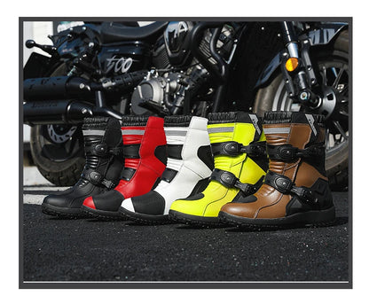 Men Motocross Boots Adventure Low Boots for ADV Riders Sport Touring  Motorcycle Boots Waterproof Riding Shoes Moto Riding Gear