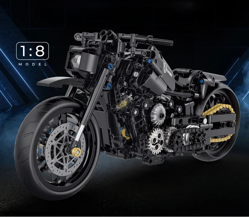 500+pcs 1:8 technology motorcycle block model;highly simulate the original ca... | Henderson Shop