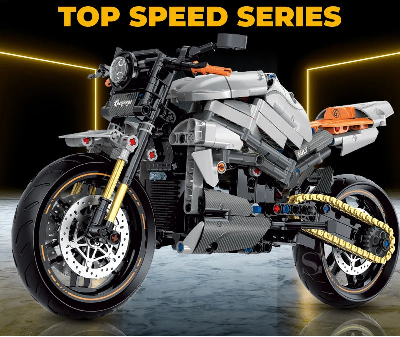500+pcs 1:8 technology motorcycle block model;highly simulate the original ca... | Henderson Shop