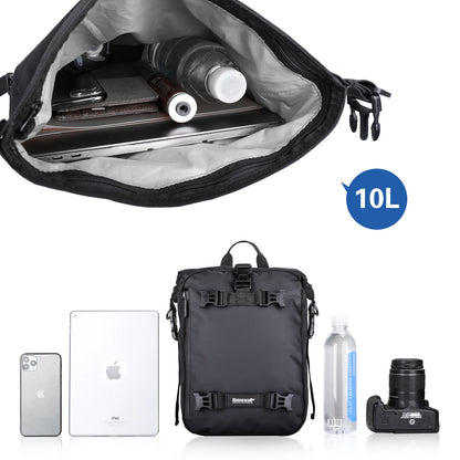 Rhinowalk Tank Bag - angle view showing motorcycle tank bag features and details