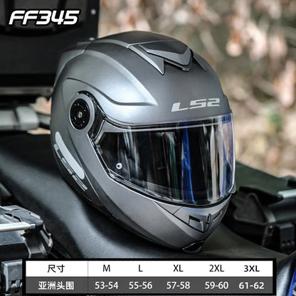 Hendersonshop Original LS2 FF345 Motorcycle Helmet Flip Up Full Face Casque