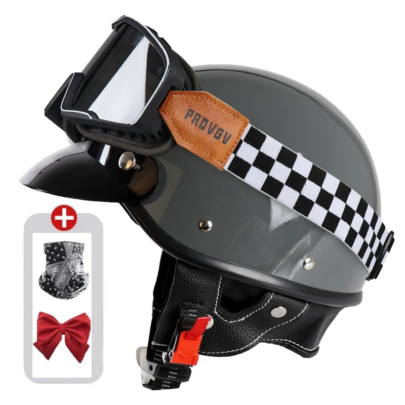 Vintage Half Face Helmet | Bluetooth - View 10 | Henderson Shop