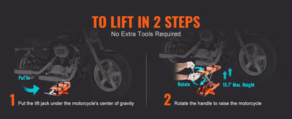 SucceBuy Motorcycle Lift 1100 LBS Motorcycle Scissor Lift Jack with Safety Pin Steel Motorcycle Jack Hoist Stand for Motorbike